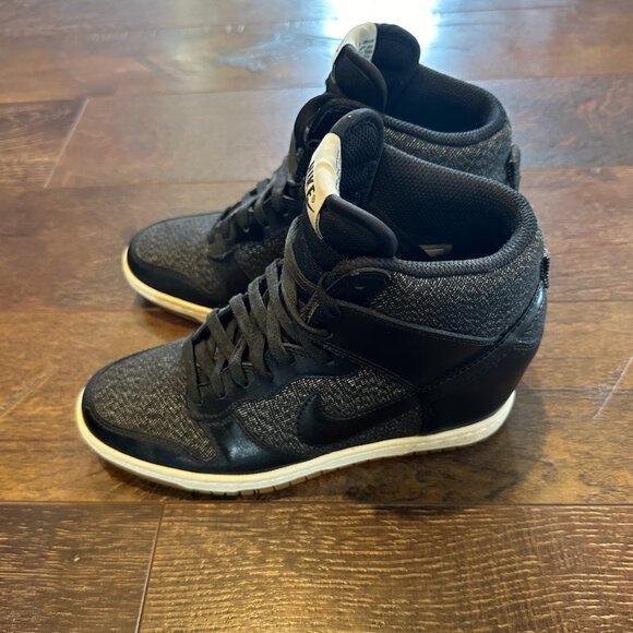 Women's Nike Dunk Sky High Black and White Sneakers - Picture 7 of 9